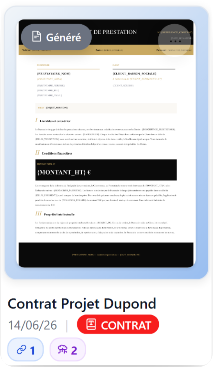 Contrat Projet Dupond