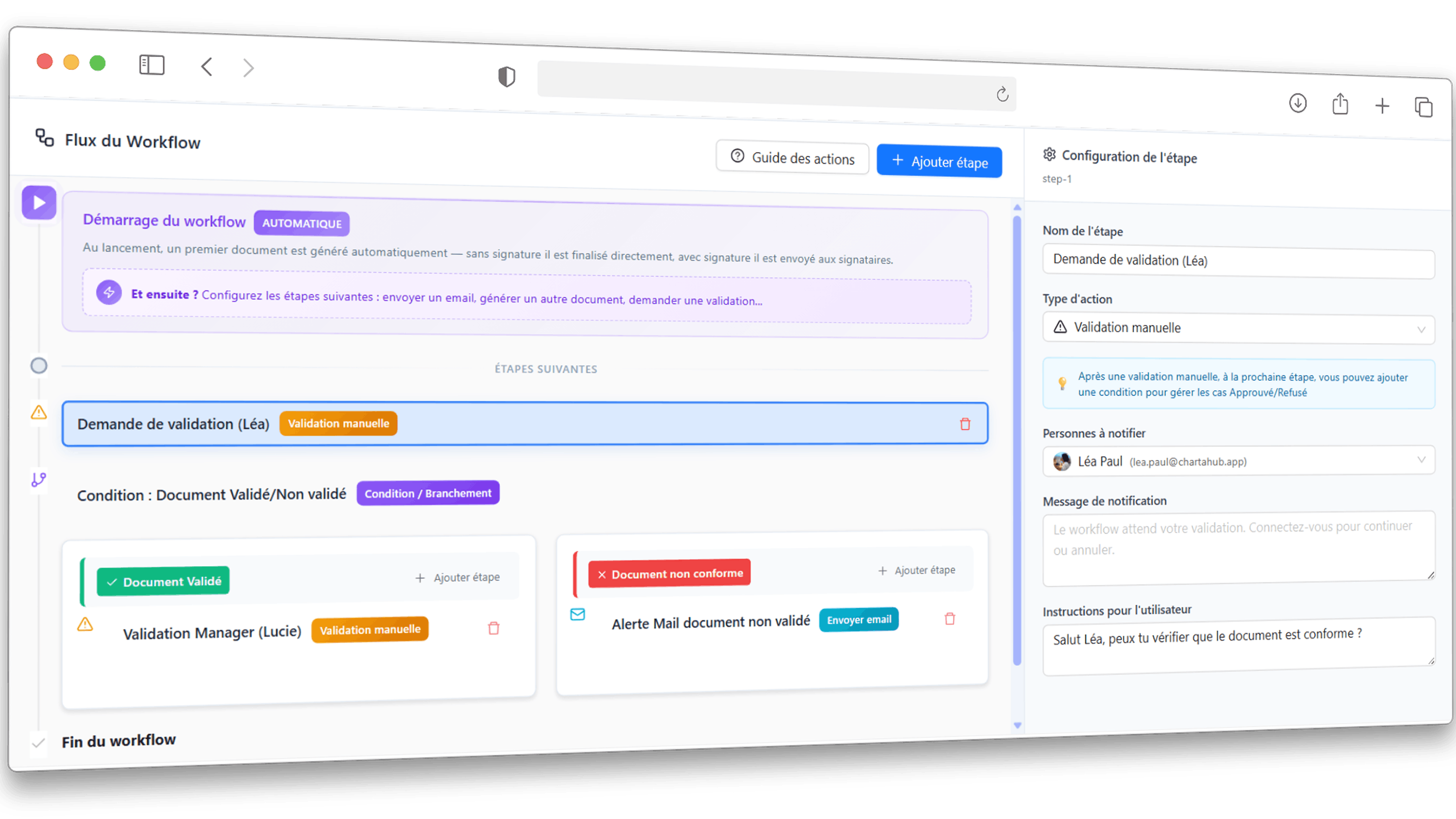 Workflow Builder Charta